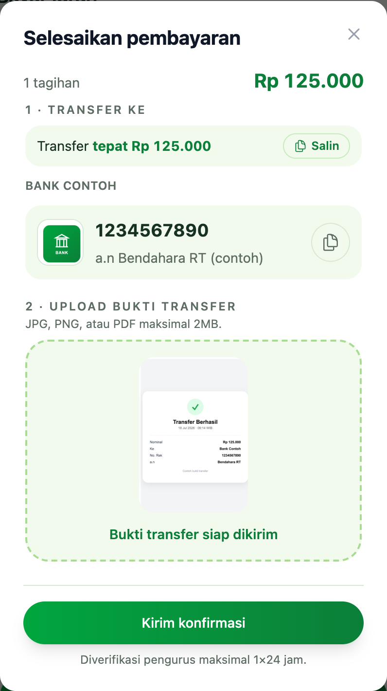 Bukti transfer sudah dilampirkan